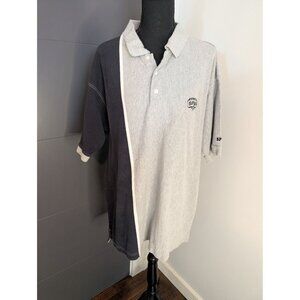 Vintage y2k Mens Active Heavyweight Cotton San Antonio Spurs Colorblock Polo 2XL